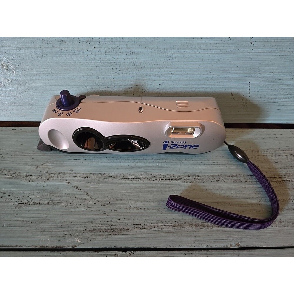 Y2K Polaroid i-Zone Instant Film Pocket Camera Silver Black 2 AA Batteries/Film - Picture 2 of 11